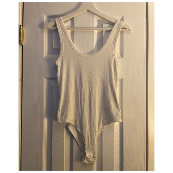 White Tank Bodysuit - Picture 1 of 5